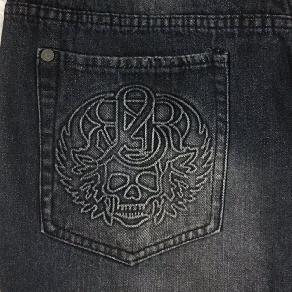 Rock & Republic Men's Relaxed Jeans in Washed Black 38/32 - Picture 2 of 8